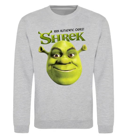 Свитшот Authentic Ogre Shrek Серый меланж фото