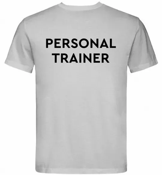 Мужская футболка Personal trainer Серый фото