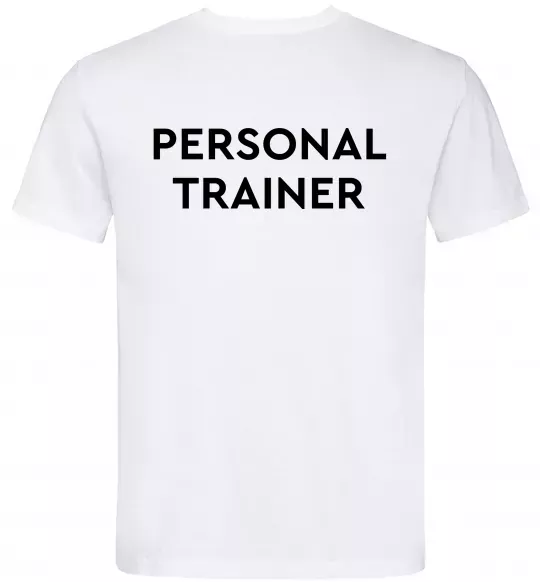 Мужская футболка Personal trainer Белый фото