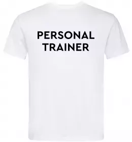Мужская футболка Personal trainer Белый фото