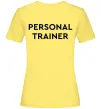 Женская футболка Personal trainer Лимонный фото