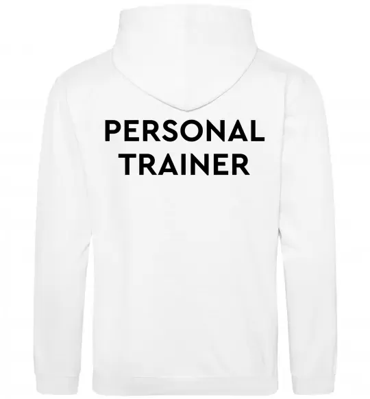 Мужская толстовка (худи) Personal trainer Белый фото