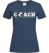 Женская футболка Football coach Темно-синий фото