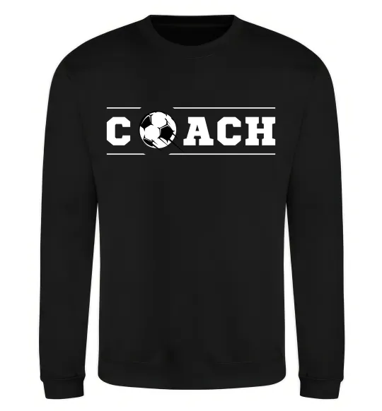 Свитшот Football coach Черный фото