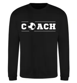 Свитшот Football coach Черный фото