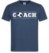 Мужская футболка Football coach Темно-синий фото