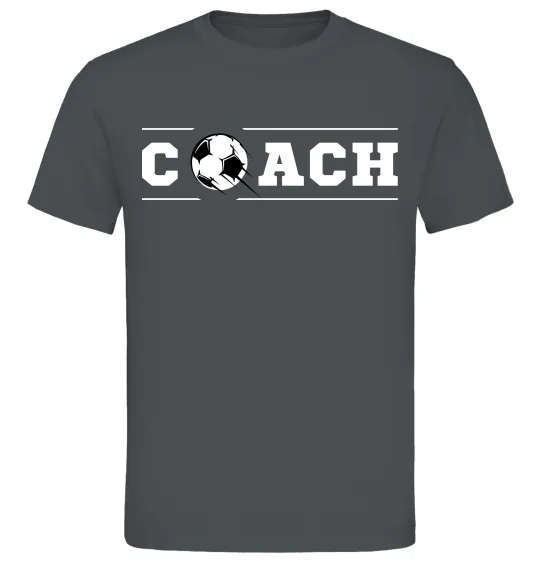 Мужская футболка Football coach Графит фото