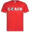 Мужская футболка Football coach Красный фото