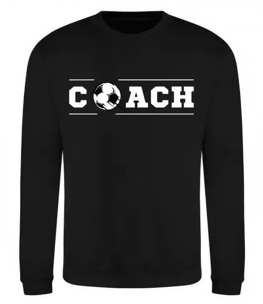 Свитшот Football coach Черный фото