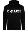 Мужская толстовка (худи) Football coach Черный фото