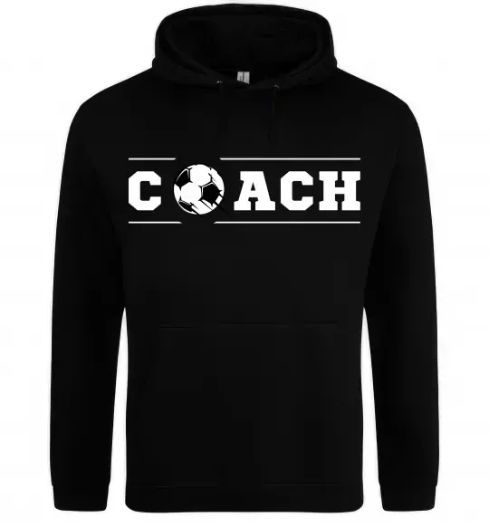 Женская толстовка (худи) Football coach Черный фото