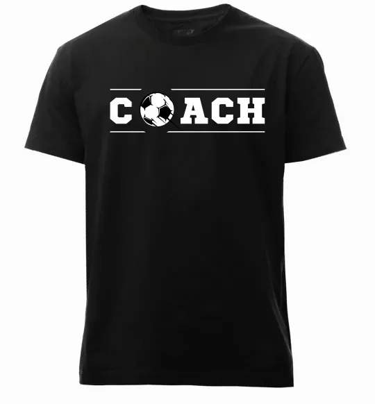 Чоловіча преміум футболка Football coach Чорний фото