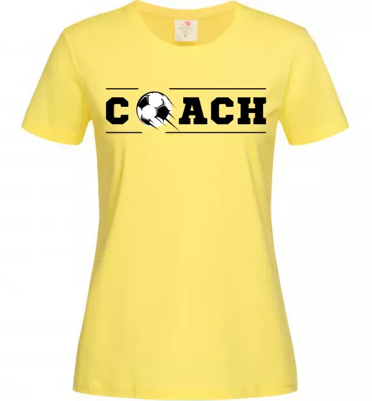Женская футболка Football coach Лимонный фото