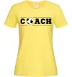 Женская футболка Football coach Лимонный фото