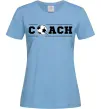 Женская футболка Football coach Голубой фото