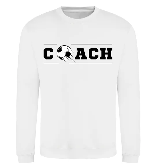 Свитшот Football coach Белый фото