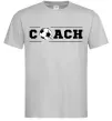 Мужская футболка Football coach Серый фото