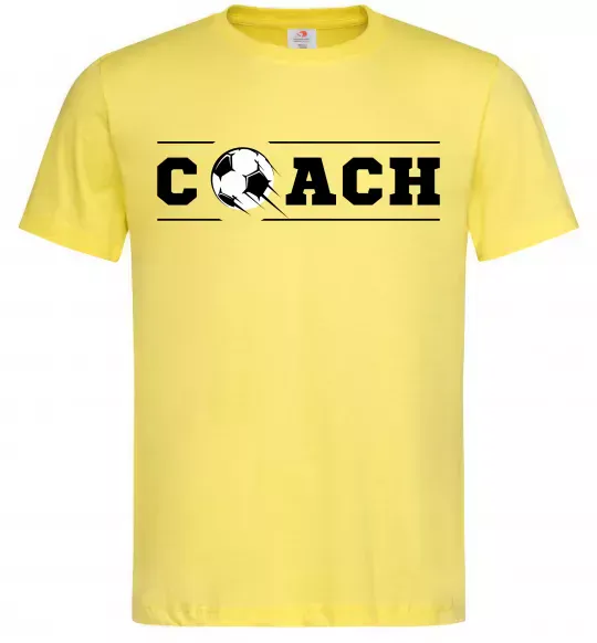 Мужская футболка Football coach Лимонный фото