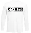 Лонгслив Football coach Белый фото