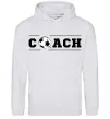 Мужская толстовка (худи) Football coach Серый меланж фото