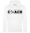 Женская толстовка (худи) Football coach Белый фото
