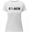 Жіноча преміум футболка Football coach Білий фото