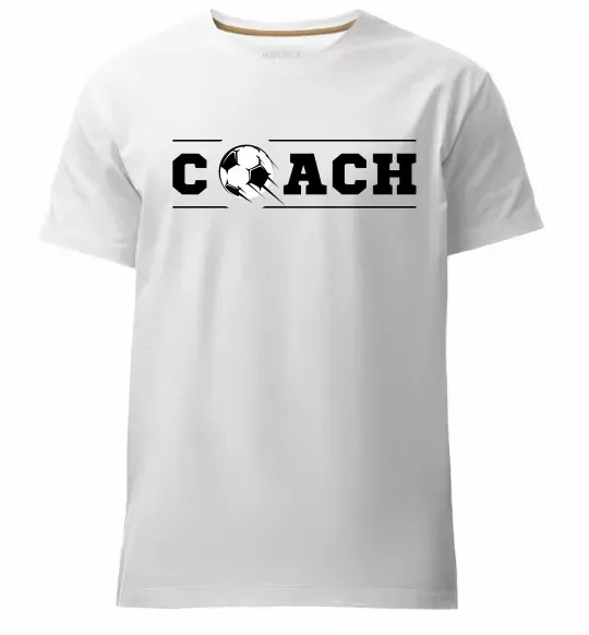 Чоловіча преміум футболка Football coach Білий фото