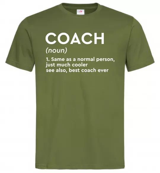 Мужская футболка Coach noun Оливковый фото