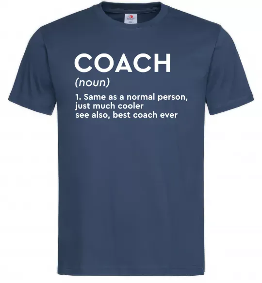 Мужская футболка Coach noun Темно-синий фото