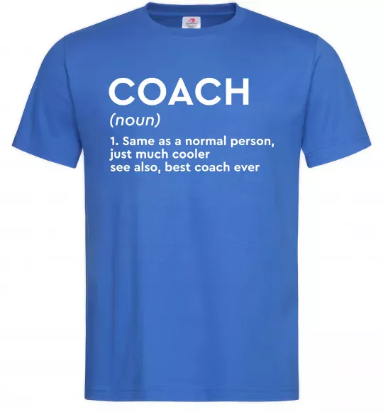 Мужская футболка Coach noun Ярко-синий фото