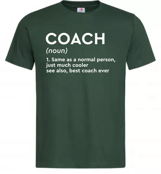 Мужская футболка Coach noun Темно-зеленый фото