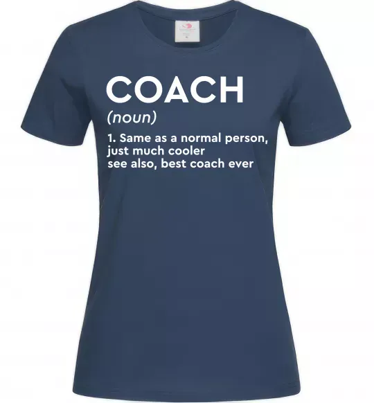 Жіноча футболка Coach noun Темно-синій фото