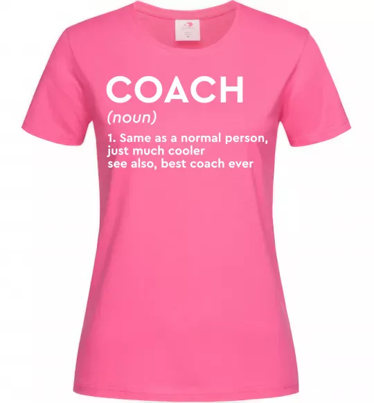 Жіноча футболка Coach noun Яскраво-рожевий фото