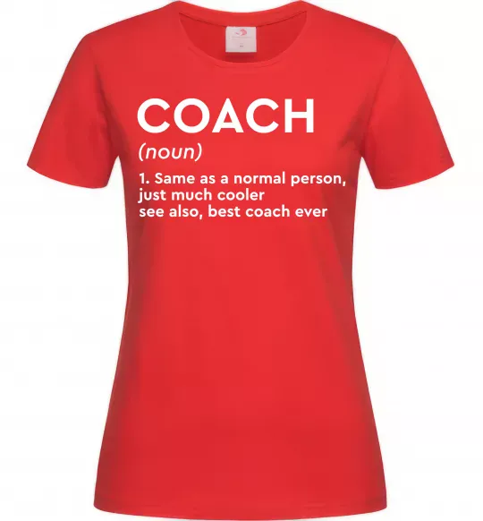 Жіноча футболка Coach noun Червоний фото