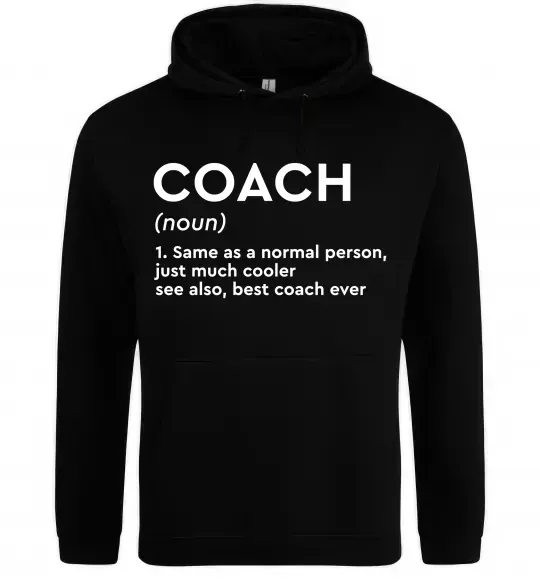 Мужская толстовка (худи) Coach noun Черный фото
