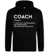 Мужская толстовка (худи) Coach noun Черный фото
