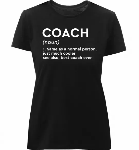 Жіноча преміум футболка Coach noun Чорний фото