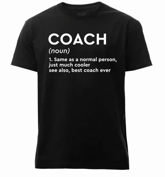 Чоловіча преміум футболка Coach noun Чорний фото