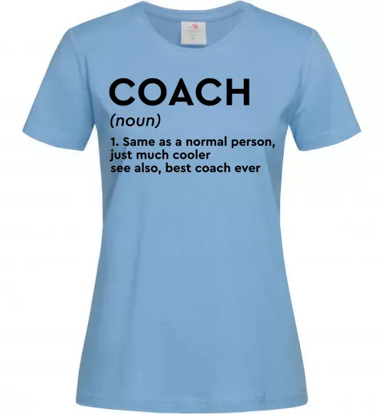 Жіноча футболка Coach noun Блакитний фото