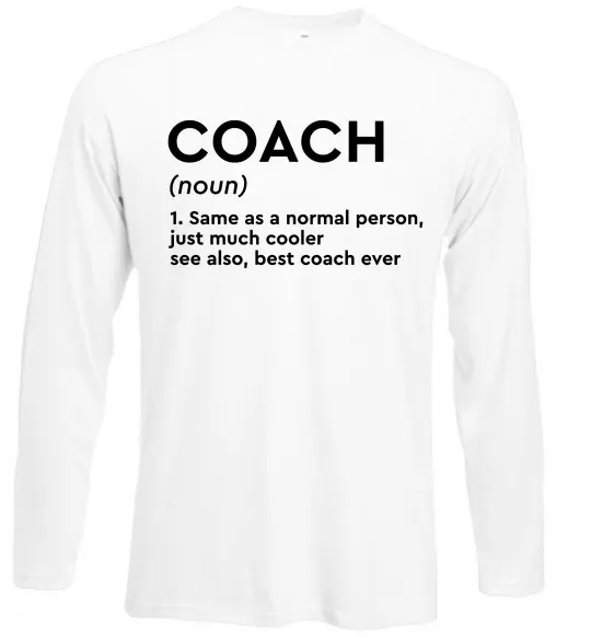 Лонгслив Coach noun Белый фото