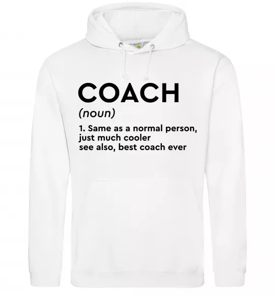 Мужская толстовка (худи) Coach noun Белый фото