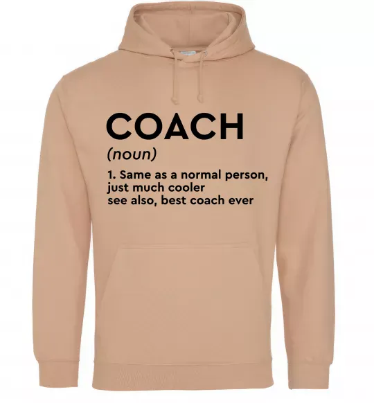 Мужская толстовка (худи) Coach noun Песочный фото