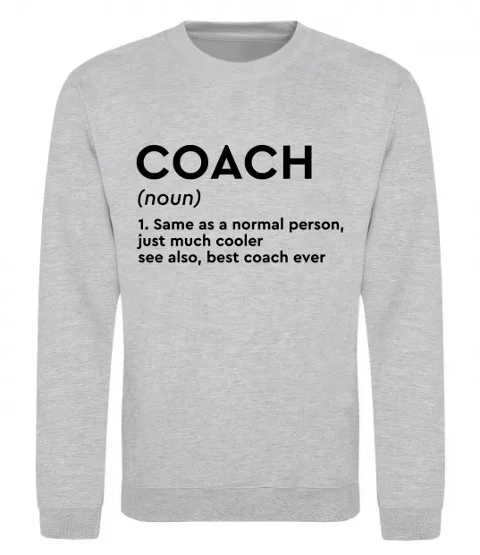 Свитшот Coach noun Серый меланж фото