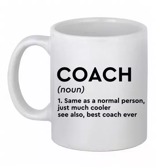 Чашка керамическая Coach noun Белый фото