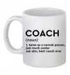 Чашка керамическая Coach noun Белый фото