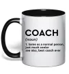 Чашка с цветной ручкой Coach noun Черный фото