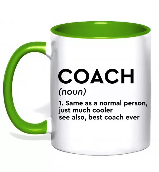 Чашка с цветной ручкой Coach noun Зеленый фото
