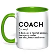 Чашка с цветной ручкой Coach noun Зеленый фото