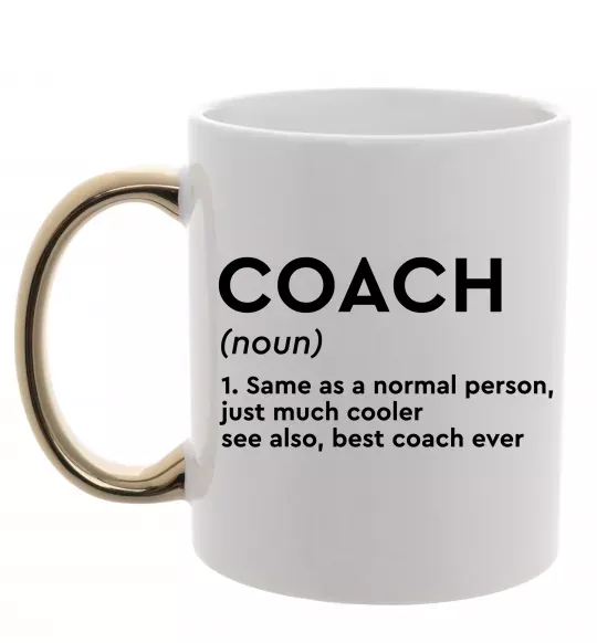 Чашка с цветной ручкой Coach noun Золото фото