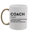Чашка с цветной ручкой Coach noun Золото фото